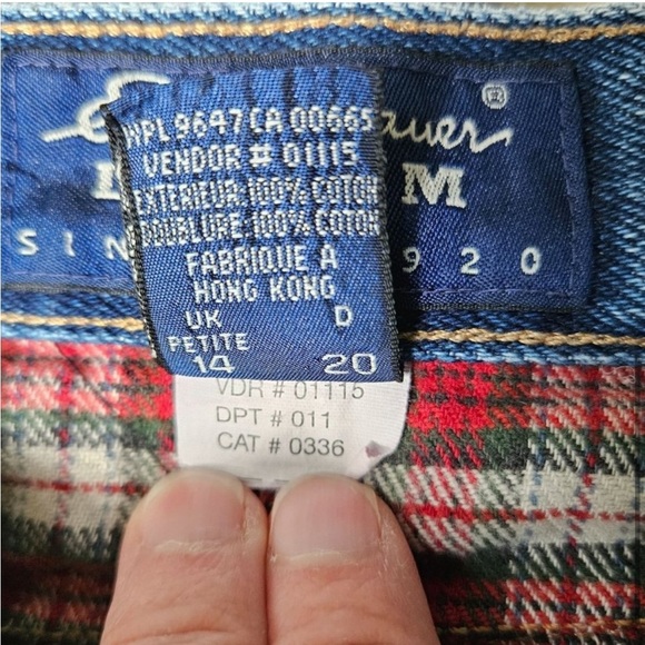 Vintage Eddie Bauer Flannel Lined Tapered Leg Jeans, size 10 petite - Picture 4 of 8